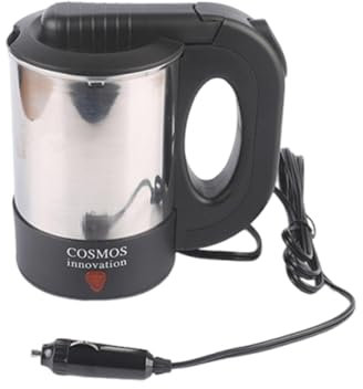 JISADER Hervidor de Agua para Coche, camión, Furgoneta, Calentador de Agua para Autocaravana, camión, SUV, 500 ml, 24v