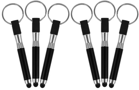 DOITOOL 6 Stück Kleiner Touchscreen Stifte Mit Schlüsselanhänger Kapazitiver Stylus Aus Robustem Material Universell Kompatibel Für Smartphones Und Tablets Praktischer Eingabestift Mit Anhänger