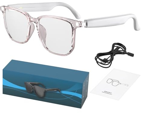 Smart Glasses - Occhiali traduttori in reale, dispositivo audio wireless | Occhiali intelligenti per traduzione linguistica, riproduzione musicale gadget elettronico per zona di comunicazione di