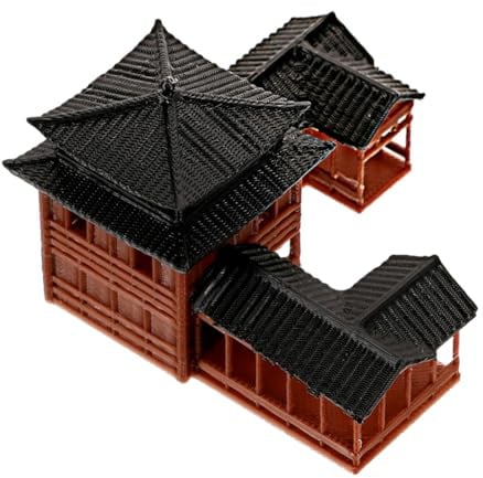 BESTonZON Japanisches Tempel Miniaturmodell Hochwertige Garten Skulptur Feine Handarbeit Historisches Architektur Ornament Für Bonsai Aquarium Und Zen Garten Dekor
