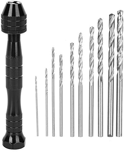 Handspiralbohrer-Set, manuelles Werkzeug mit 20 Bohrern zum Basteln von Holz, Kunststoff, Oliven-, Walnuss-, Horn- und Lindenbäumen.
