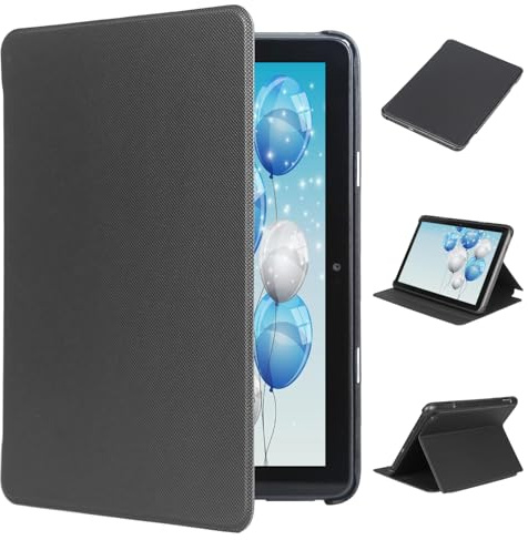 Hülle für 8 Zoll Tabletten (14th/12th Gen, 2024/2022 Release), TOKILO Soft PU Ledertasche mit verstellbarem Stand Auto Wake/Sleep, Un Fit für iPad LG 8 Zoll Tabletten, Schwarz