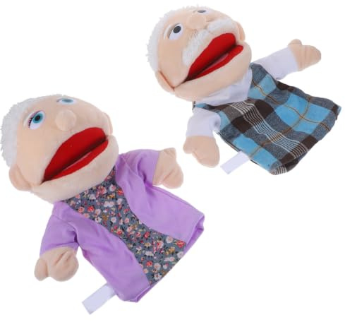 Handpuppe 2 Stück aus Pp Baumwolle für Kinder, Opa und Oma