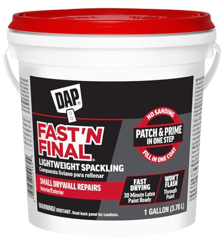 DAP Fast'N Final Lightweight Spackling, 1 gal, White