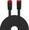 BIGtec Ethernet LAN Kabel 15m flexibles flaches Netzwerkkabel Patchkabel schwarz flachband Cable Gigabit DSL ISDN Flachbandkabel Verlegekabel RJ45 Stecker