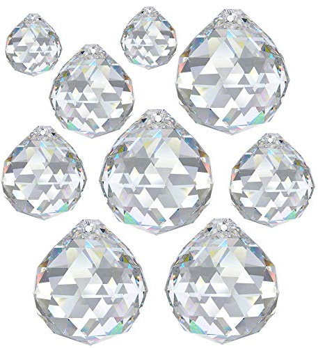 Regenbogenkristall 9 TLG. Kugelset 20mm & 30mm & 40mm Crystal 30% PbO ~ Feng Shui Suncatcher