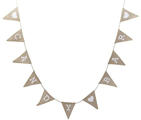 Ginger Ray Candy Bar hessischen Sackleinen Bunting - Hochzeit oder Party-Dekoration Banner - Vintage Affair