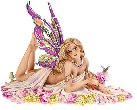 Nemesis Now Petalit Feenfigur, Kunstharz, 15 cm, Gelb