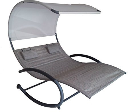 Vivere CHAISERK2-SA Schaukelstuhl für Zwei Sienna 190 x 142 x 178 cm