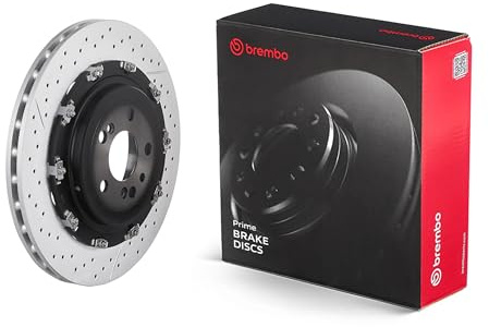 Brembo 09.9315.23 Floating two piece UV Coated Pillar Vented drilled + Slotted Rear Brake Rotor MERCEDES-BENZ OE# A2304231412