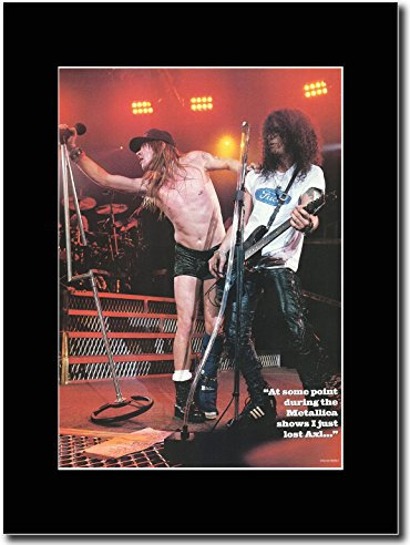Guns N' Roses - Metallica Shows Axl & Slash .Promo Magazine sur un Mont Noir