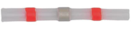 Sealey RTSSB25 Heat Shrink Butt Connector Solder Terminal 22-18 AWG Red Pack of 25