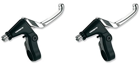 2 x Bremshebel 20 24 Kinderfahrrad Alhonga Aluminium Schwarz Silber 3555