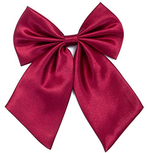 Damen Fliege Schleife Binder Schlips - 28~49 cm Länge Verstellbare Bowknot Krawatten (Dunkelrot)