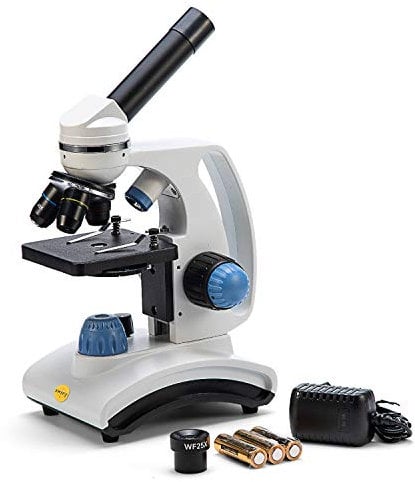 SWIFT, SW100 40X-1000X Kinder-Mikroskop, Doppellicht, Glaslinse, Metallgehäuse, kabellos, Tragegriff, kompatibel mit Kameras