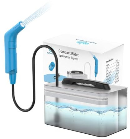 Travel Portable Bidet Handheld Water Sprayer Rechargeable Battery Powered from MyPortaWash- Model-T…