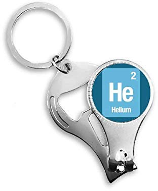 He Helium Chemie Element Wissenschaft Nagel Zange Ring Schlüsselanhänger Flaschenöffner Clipper