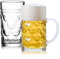Encheng Tazze da birra in vetro, grandi tazze da birra tedesca con manico, 1,2 litri, grande tazza di vetro congelabile da 1134 g, bicchieri da birra tedesca extra large senza BPA, lavabili in
