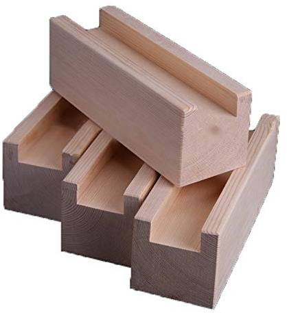 4 StüCk MöBelerhöHer BetterhöHung TischerhöHer,Holztisch Schreibtisch Bett Riser Lift,MöBel Beinheber FüßE,Elefantenfuß Aus Holz,MöBelbein Heber FüßE,Bis 5 Cm Heben(10x2x5cm)