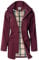 SaphiRose PONCHO Veste de Pluie Longue pour Femme Manteau à Capuche Coupe-Vent Imperméable d'Extérieur Vin Rouge S