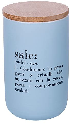 Villa d'Este Home Tivoli Victionary Shades Barattolo sale in new bone China con coperchio in bamboo 750 ml