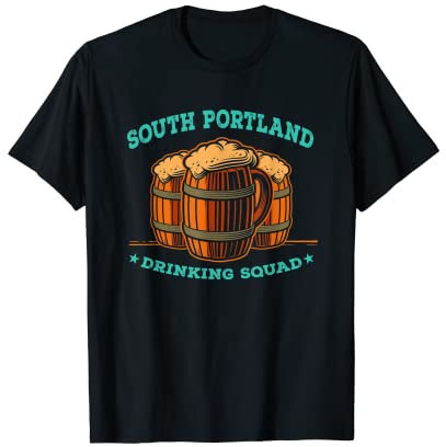 South Portland Trinken Squad Maine Homebrewing ME Brauerei T-Shirt