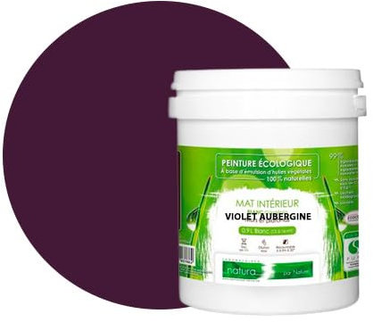 BOX DECO COULEURS Natura - Pintura de pared natural ecológica (1 l/13 m²), color morado