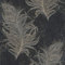 Tapete mit Federn Tapete 380094 38009-4 Mata Hari Livingwalls Tapete für Diele/Flur Schlafzimmer | Gold Schwarz / Anthrazit | 10,05 x 0,53 m
