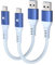 CONMDEX USB C Charger Cable [2ft, 2-Pack] 10Gbps USB 3.1 Gen 2 USB-A to USB-C Data Transfer Cord, 3A Fast Charging Android Auto Type C Cable for iPhone 16 15 Plus Pro Max Samsung Galaxy S25, Blue