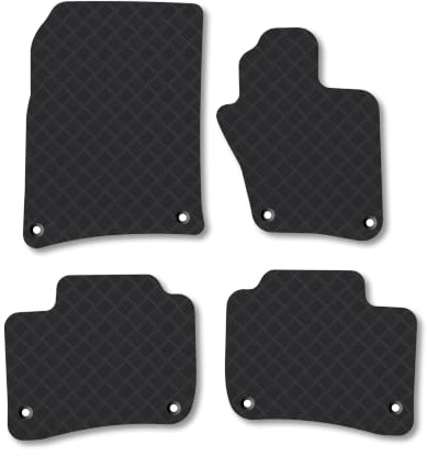 VW Touareg (2010-2018) 3mm Rubber Car Mats | Tailored Fit Durable Floor Mats Full Coverage Protection Waterproof Accessories Easy Clean Anti Slip Made in the UK