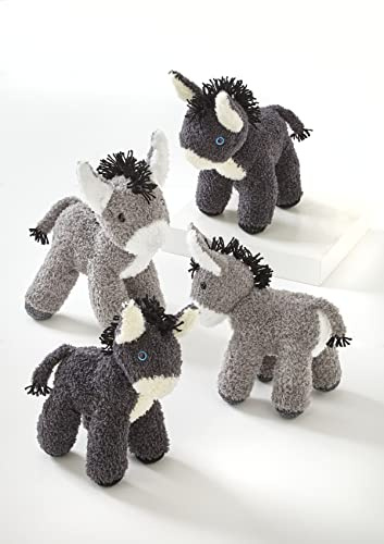 King Cole Double Knit DK Knitting Pattern Donkey Toy in 2 Sizes (9159)