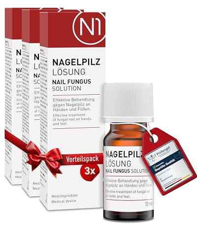 N1 Anti Nagelpilz Lösung 30ml – Medizinisches, starkes Mittel gegen Nagelpilz mit belegter Wirkung - Apothekenprodukt - Nagelpilz Behandlung schnell intensiv an Händen & Füßen