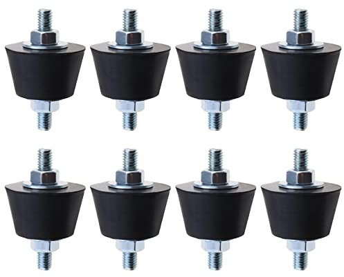 VGOL 8 Stücke M8 Stoßdämpfende Gummilager Stoßdämpfer Stoßfeste Gummifüße Vibrationsisolationspolster Zubehör für Klimaanlage