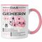 Trendation - Das Mediziner Gehirn Tasse Geschenk Medizin-Studium Arzt Geschenkidee (Rosa)