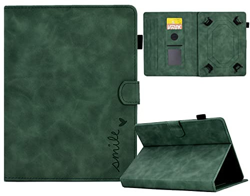 Aswant Funda Compatible con Universal 10 pollici, Ultradelgado Funda Tablet 9-11 pollici Table, Case Cover per Lenovo/Samsung/Tecast/Yestel/OANGCC/Meberry/Yotopt 9.7 10 10.1 10.5 10.8 11 (Verde)