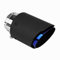 63mm Auspuffspitzen Auspuff Hintere Exhaust Tailpipe Edelstahl und Kohlefaser Auto Auspuffrohr Endrohr Universal (Fashion Blu)
