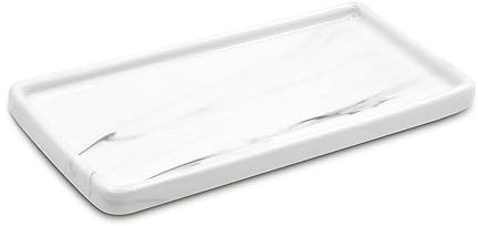 LoeJan 6 Bathroom Tray, Ceramic Vanity Dish for Counter Kitchen Soap Perfume Candle, Small Organizer Plate for Home Decor Plant