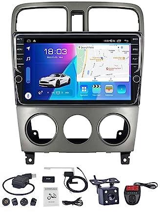 Android 11 Autoradio 2 Din Navigation system für Subaru Forester SG 2002-2008 mit 9 Zoll Screen Mirror Link/CarPlay Android Auto/FM RDS DAB+ Radio/Lenkradsteuerung/Rückfahrkamera ( Size : K400S )