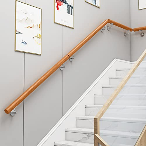 Handlauf aus Naturholz für Treppen, rutschfestes Treppengeländer für ältere Menschen, Handlauf aus Holz (B 500 cm)