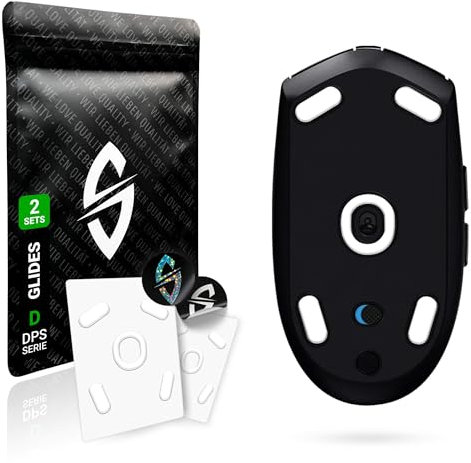 SensoryBoost DPS Glides per Logitech G305, G304 (Confezione da 2), piedini per mouse di ricambio – bordi arrotondati, più velocità, PTFE, Vestibilità perfetta, accessori per mouse da gioco