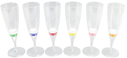 Spacnana 6 Pièces LED Verre à Cocktail Lumineux PS Ktv Gobelet Lueur Ensemble Verres à Boissons Créatifs Verrerie Verre à Champagne Ktvvin Verre avec Tasse Lumineuse Verres à Cocktail