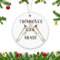 Weihnachtsschmuck, Keramik-Weihnachtsdekoration, doppelseitig, bedruckt, Messing