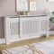 Vida Designs Chelsea Heizkörperverkleidung/Heizkörperverkleidung/Heizkörperverkleidung/Heizkörperabdeckung/Moderne Lamellen mit Lamellen, weiß lackiert, MDF-Schrank (H:82 / B: 140-204 / T: