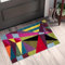 renoazul® Multicoloured Large Door Mat for Entrance, Hallway and Kitchen, 60 x 110 cm, Polygon, Soft Thick Pile Fluffy Thick Plush Geometric Pattern Mat