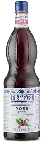 Food-United ROSEN-BLÜTEN-SIRUP 6x1L | FABBRI Mixybar Rosensirup | sciroppo di rose | aus Rosenblüten-Konzentrat | fabbri 1905 cocktail bar syrop | für Bloomin-Rose-Cocktail Rossenwasser Wodka Gin (6)