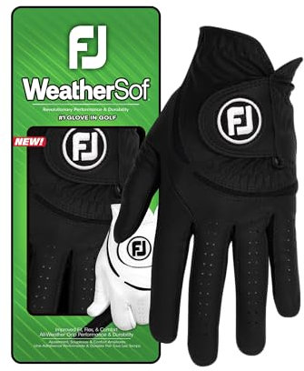 FootJoy WeatherSof Damen Golfhandschuh, Schwarz