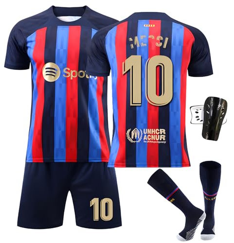 Pardofelis Trikot für Kinder Set, Fussball Trikot Kinder, Outdoor Football Jersey Trikots, Fußball T-Shirt Shorts Socken und Schienbeinschoner für Junge (Blau-23, 130-140)