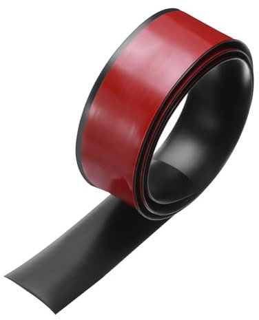 sourcing map 3.3 Ft Floor Transition Strip Self Adhesive, 1.58 Inch Vinyl Flooring Transition Strips Floor Flat Divider Strip for Joining Floor Gaps, Black