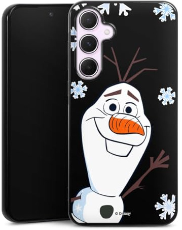 DeinDesign Silikon Hülle kompatibel mit Samsung Galaxy A55 5G Case schwarz Handyhülle Disney Frozen Olaf Die Eiskönigin 2