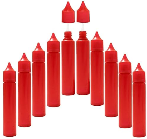 Chubby Gorilla – 30ml – soft – LDPE – Unicorn empty bottle – red – 10-pack